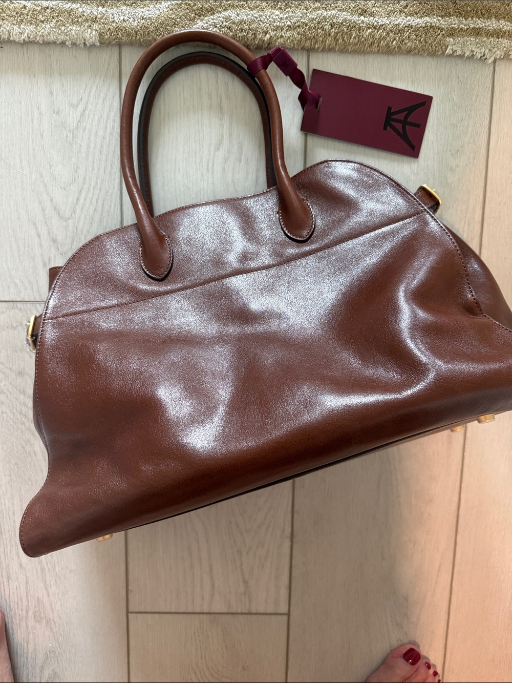 Atorie jazz q cowhide Tote / Top-Handle Satchel new with tags - Picture 2 of 7